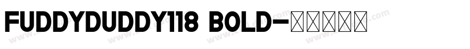 FuddyDuddy118 Bold字体转换